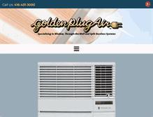Tablet Screenshot of goldenplugair.com